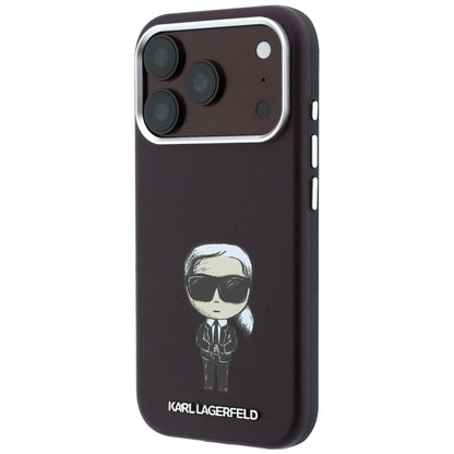Coque MagSafe pour Apple iPhone 18 Pro / 17 Pro, Karl Lagerfeld, Ikonik Sketch, Bordeaux