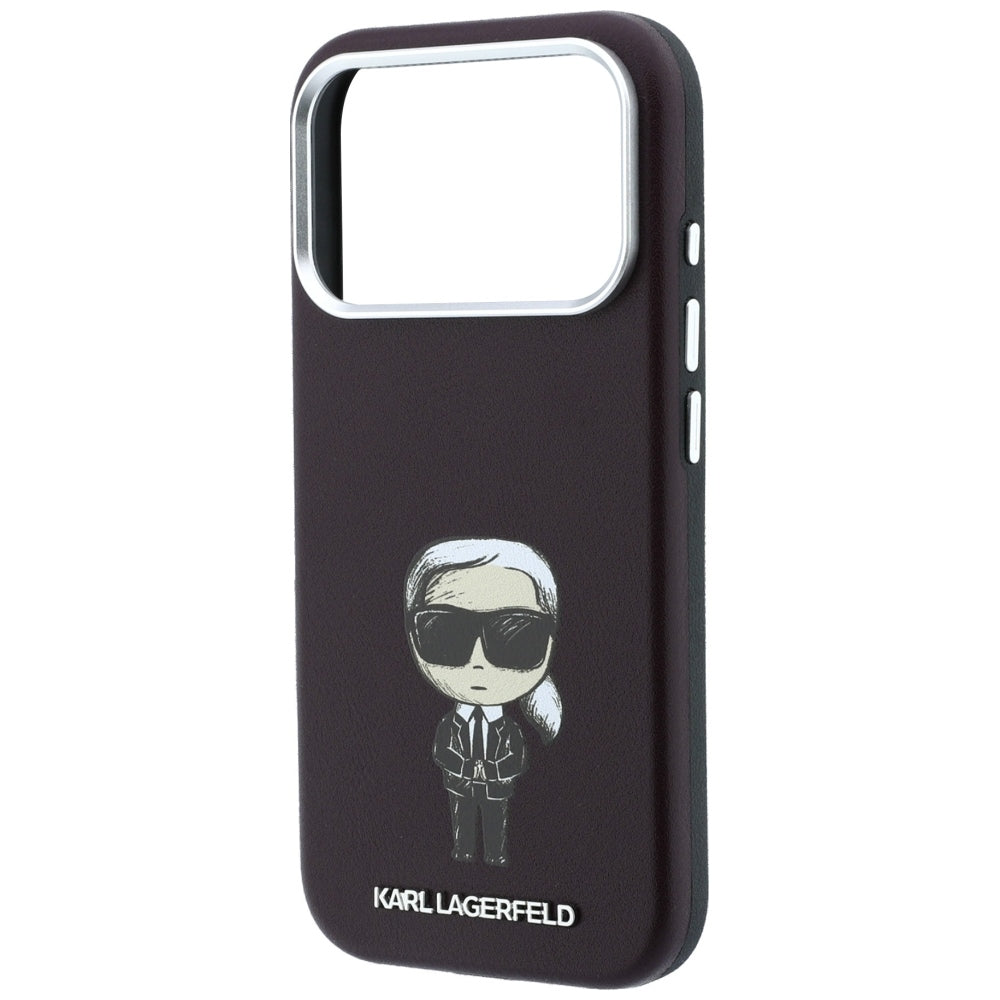 Coque MagSafe pour Apple iPhone 18 Pro / 17 Pro, Karl Lagerfeld, Ikonik Sketch, Bordeaux