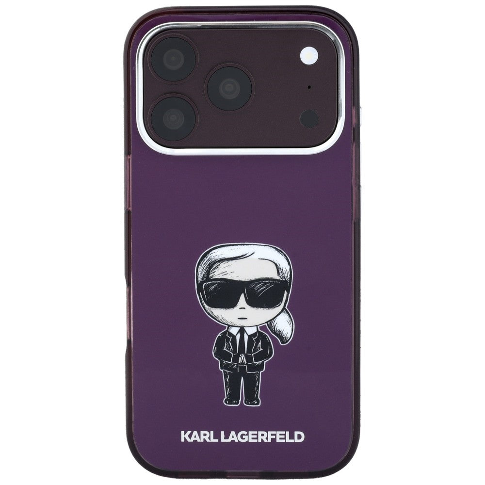 MagSafe Case for Apple iPhone 18 Pro / 17 Pro, Karl Lagerfeld, HC IML Ikonik Sketch Print, Burgundy