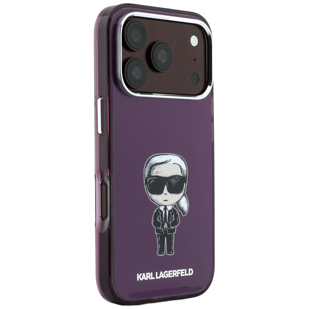 MagSafe Case for Apple iPhone 18 Pro / 17 Pro, Karl Lagerfeld, HC IML Ikonik Sketch Print, Burgundy