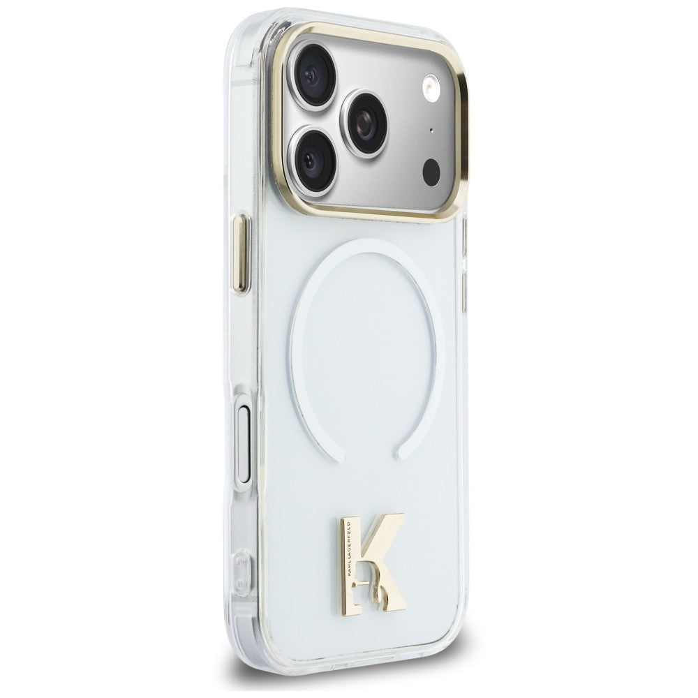 MagSafe Case for Apple iPhone 18 Pro / 17 Pro, Karl Lagerfeld, IML Karl Head Logo, Transparent