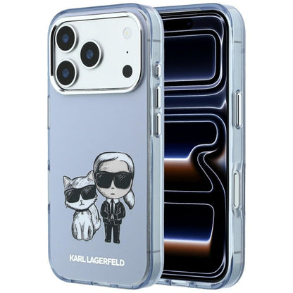 Coque MagSafe pour Apple iPhone 18 Pro / 17 Pro, Karl Lagerfeld, IML KC Bodies Sketch Print, Bleue