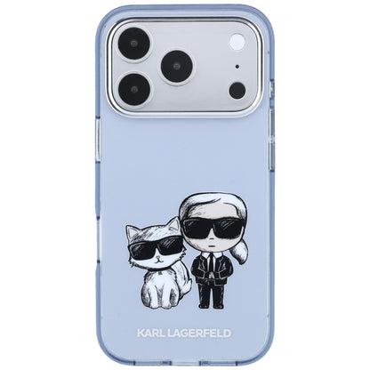 Coque MagSafe pour Apple iPhone 18 Pro / 17 Pro, Karl Lagerfeld, IML KC Bodies Sketch Print, Bleue