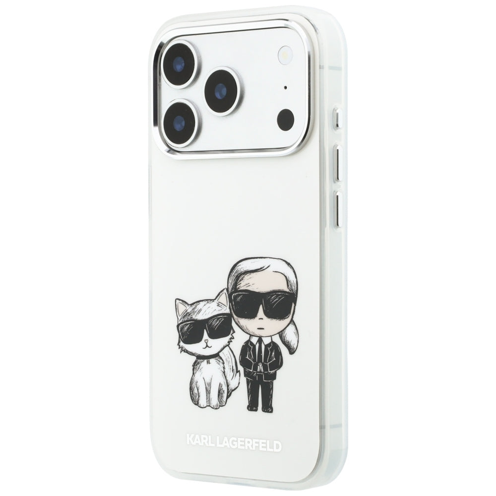 Coque MagSafe pour Apple iPhone 18 Pro / 17 Pro, Karl Lagerfeld, IML KC Bodies Sketch Print, Beige