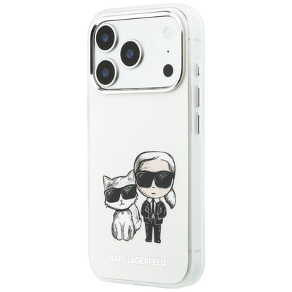 Coque MagSafe pour Apple iPhone 18 Pro / 17 Pro, Karl Lagerfeld, IML KC Bodies Sketch Print, Beige