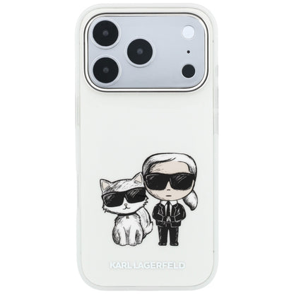Coque MagSafe pour Apple iPhone 18 Pro / 17 Pro, Karl Lagerfeld, IML KC Bodies Sketch Print, Beige