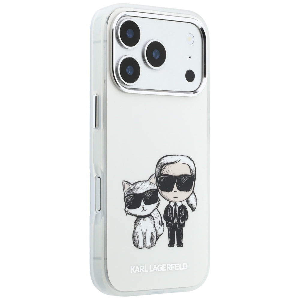 Coque MagSafe pour Apple iPhone 18 Pro / 17 Pro, Karl Lagerfeld, IML KC Bodies Sketch Print, Beige