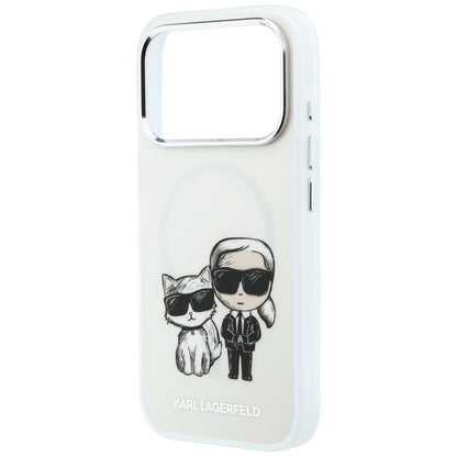 Coque MagSafe pour Apple iPhone 18 Pro / 17 Pro, Karl Lagerfeld, IML KC Bodies Sketch Print, Beige