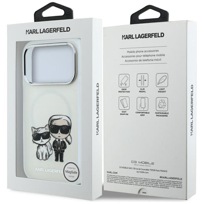Coque MagSafe pour Apple iPhone 18 Pro / 17 Pro, Karl Lagerfeld, IML KC Bodies Sketch Print, Beige