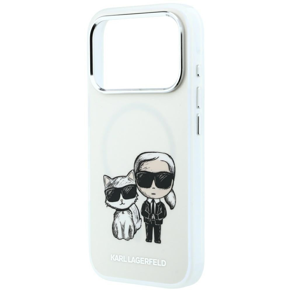 Coque MagSafe pour Apple iPhone 18 Pro / 17 Pro, Karl Lagerfeld, KC Bodies Sketch, Beige