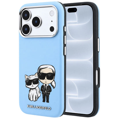 Coque MagSafe pour Apple iPhone 18 Pro / 17 Pro, Karl Lagerfeld, KC Bodies Sketch, Bleu