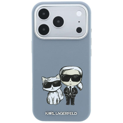 Coque MagSafe pour Apple iPhone 18 Pro / 17 Pro, Karl Lagerfeld, KC Bodies Sketch, Bleu