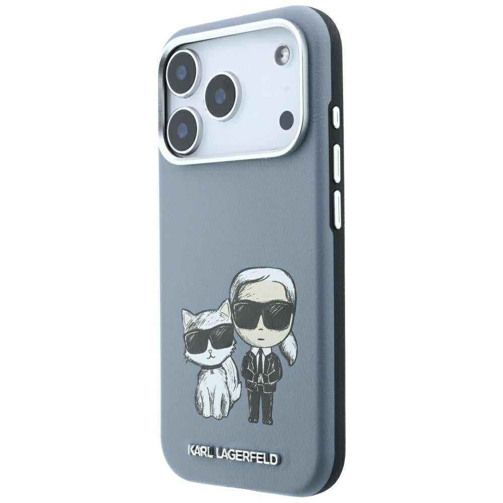 Coque MagSafe pour Apple iPhone 18 Pro / 17 Pro, Karl Lagerfeld, KC Bodies Sketch, Bleu