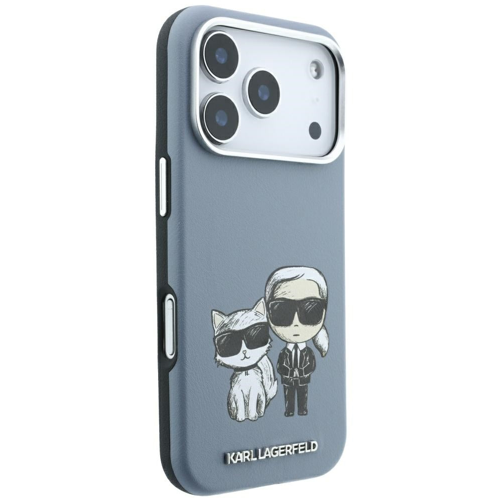 Coque MagSafe pour Apple iPhone 18 Pro / 17 Pro, Karl Lagerfeld, KC Bodies Sketch, Bleu