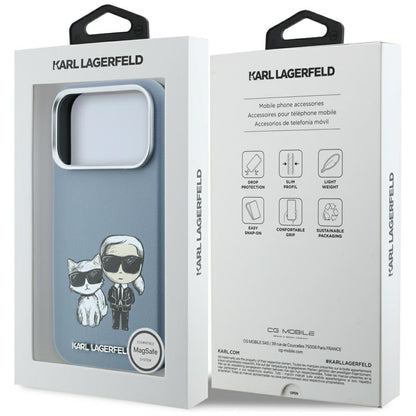 Coque MagSafe pour Apple iPhone 18 Pro / 17 Pro, Karl Lagerfeld, KC Bodies Sketch, Bleu