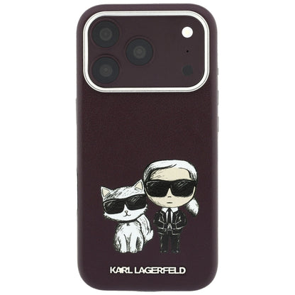 Coque MagSafe pour Apple iPhone 18 Pro / 17 Pro, Karl Lagerfeld, KC Bodies Sketch, Bordeaux