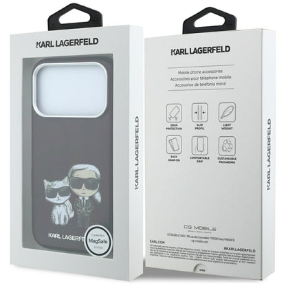 Coque MagSafe pour Apple iPhone 18 Pro / 17 Pro, Karl Lagerfeld, KC Bodies Sketch, Bordeaux