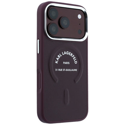 MagSafe Case for Apple iPhone 18 Pro / 17 Pro, Karl Lagerfeld, Ring Karl RSG Logo, Burgundy