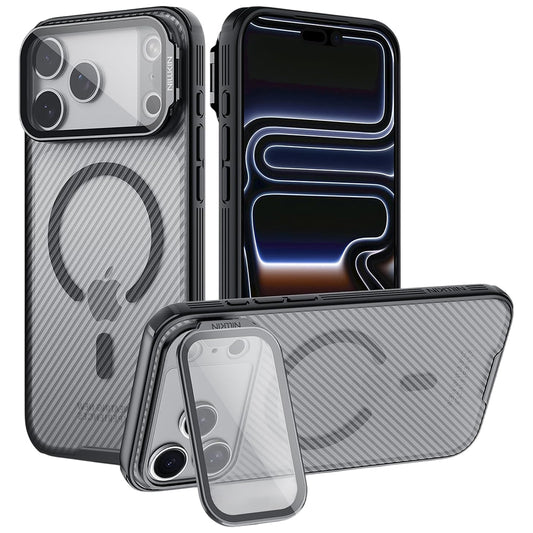 Coque MagSafe pour Apple iPhone 18 Pro / 17 Pro, Nillkin, CamShield Prop, Noir Transparent