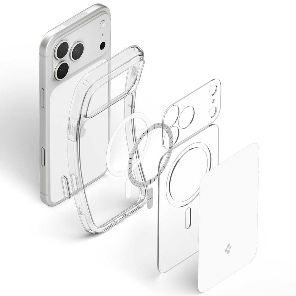 Coque MagSafe pour Apple iPhone 18 Pro / 17 Pro, Spigen, Ultra Hybrid T, Blanche ACS12169