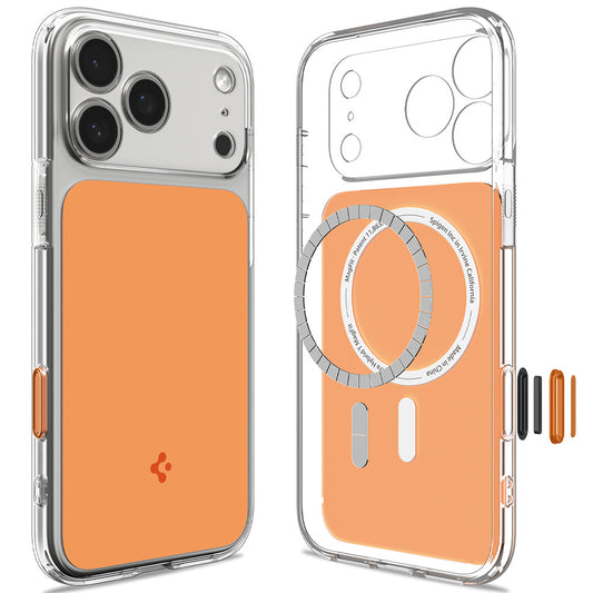 Coque MagSafe pour Apple iPhone 18 Pro / 17 Pro, Spigen, Ultra Hybrid T, Orange ACS12170