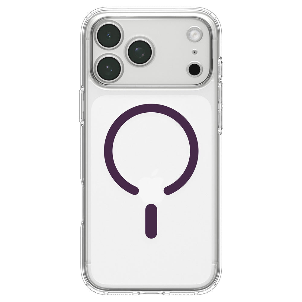 Coque MagSafe pour Apple iPhone 18 Pro / 17 Pro, Spigen, Ultra Hybrid, bordeaux transparent ACS12335