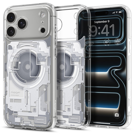 Coque MagSafe pour Apple iPhone 18 Pro / 17 Pro, Spigen, Ultra Hybrid Zero One, Blanche ACS12163