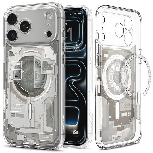 Coque MagSafe pour Apple iPhone 18 Pro / 17 Pro, Spigen, Ultra Hybrid Zero One, Beige ACS12164
