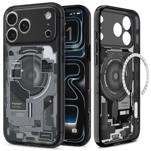 Coque MagSafe pour Apple iPhone 18 Pro / 17 Pro, Spigen, Ultra Hybrid Zero One, Noire ACS12165
