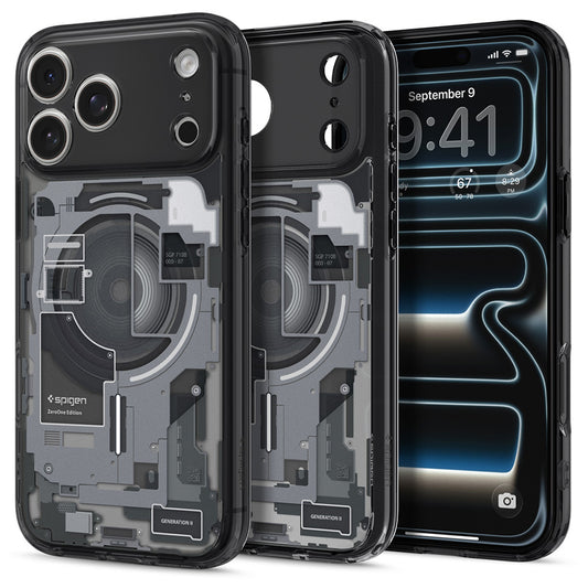 Coque MagSafe pour Apple iPhone 18 Pro / 17 Pro, Spigen, Ultra Hybrid Zero One, Noire ACS12165