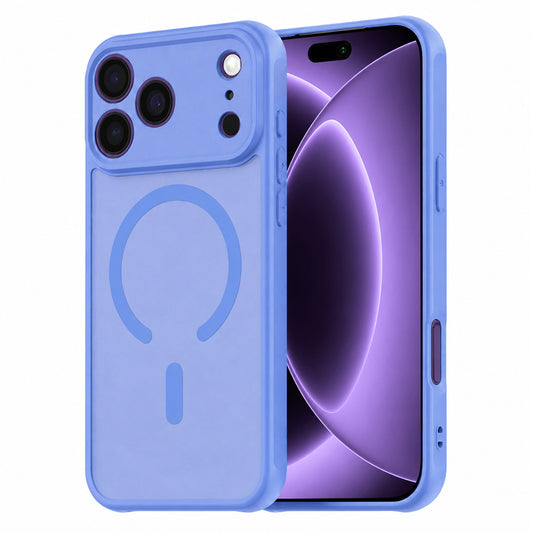 Coque MagSafe pour Apple iPhone 18 Pro / 17 Pro, Techsuit, HaloFrost II, Bleue