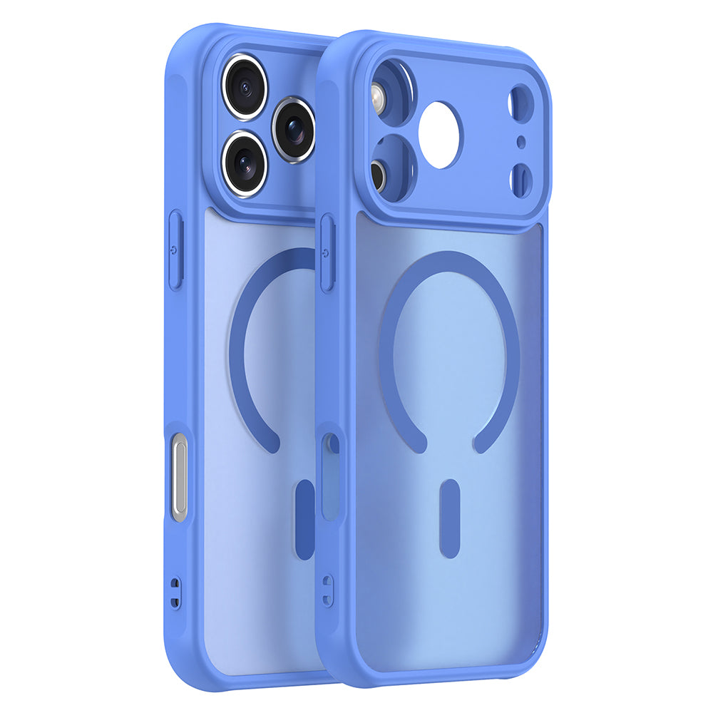 MagSafe Case for Apple iPhone 18 Pro / 17 Pro, Techsuit, HaloFrost II, Blue