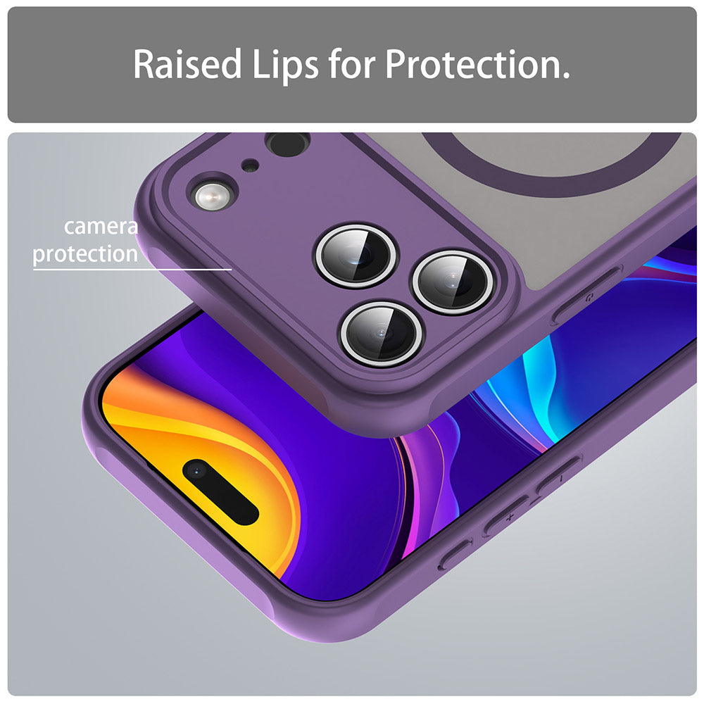 Coque MagSafe pour Apple iPhone 18 Pro / 17 Pro, Techsuit, HaloFrost II, Violet