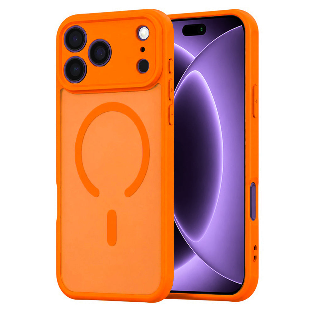 Coque MagSafe pour Apple iPhone 18 Pro / 17 Pro, Techsuit, HaloFrost II, Orange
