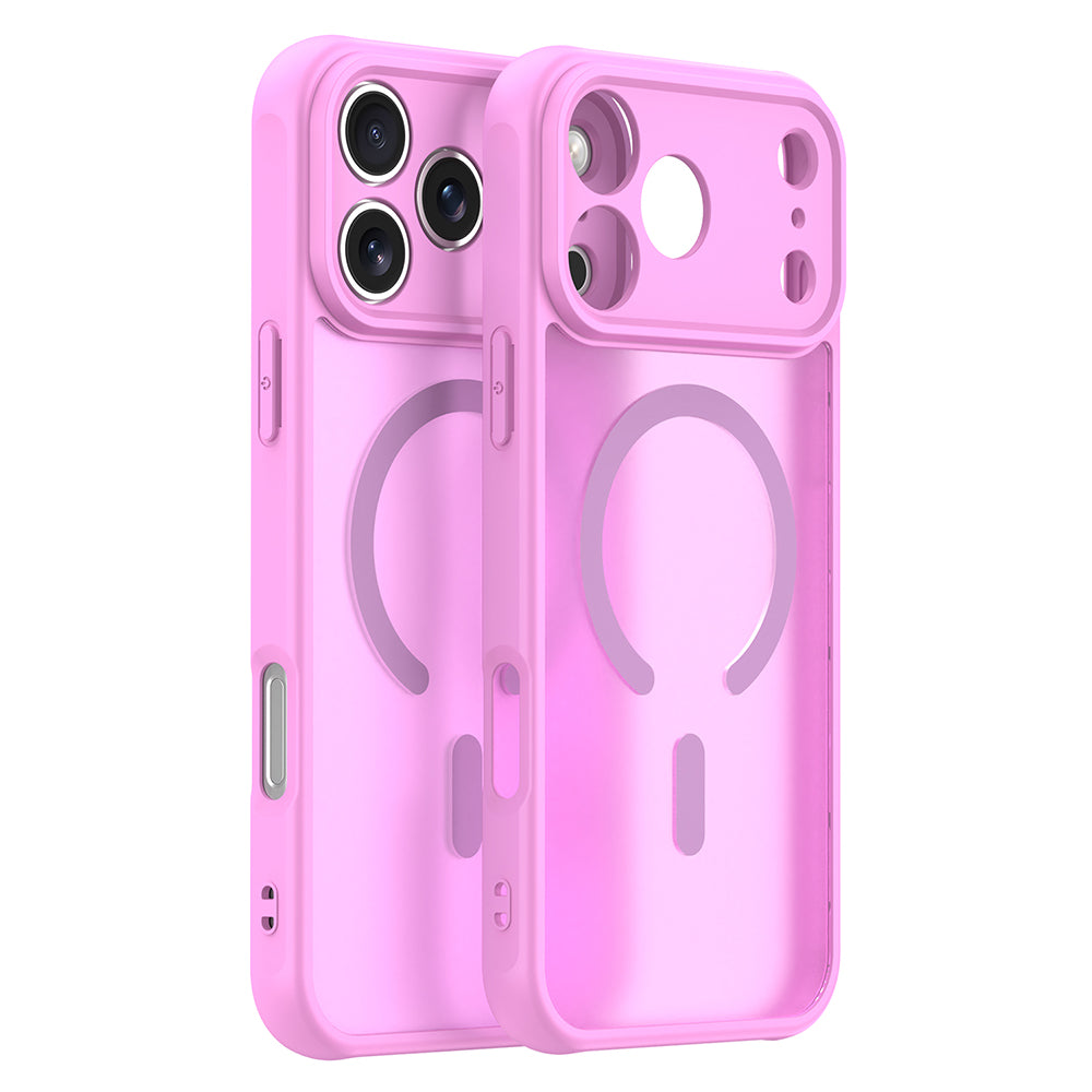 Coque MagSafe pour Apple iPhone 18 Pro / 17 Pro, Techsuit, HaloFrost II, Rose