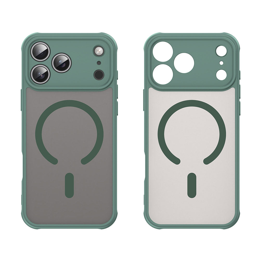 Coque MagSafe pour Apple iPhone 18 Pro / 17 Pro, Techsuit, HaloFrost II, Vert