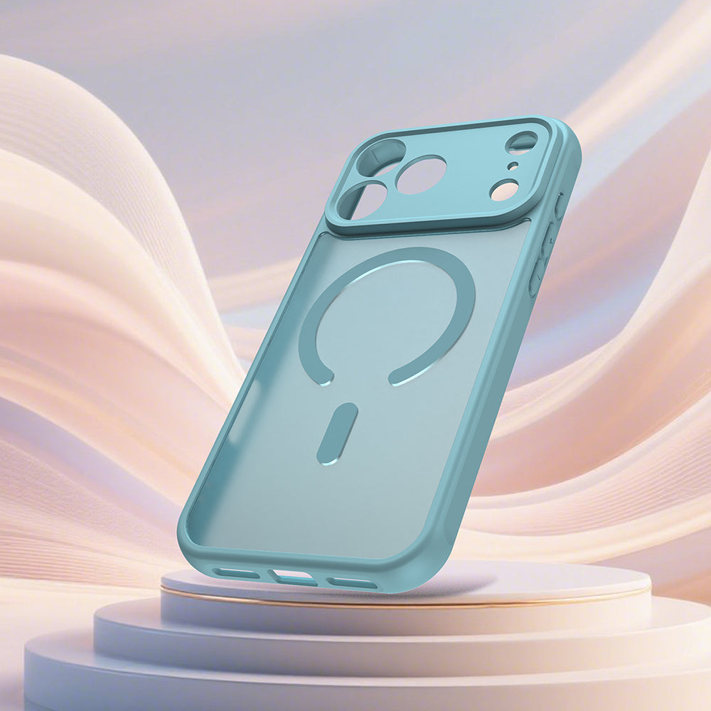 Coque MagSafe pour Apple iPhone 18 Pro / 17 Pro, Techsuit, HaloFrost II, Vert Clair