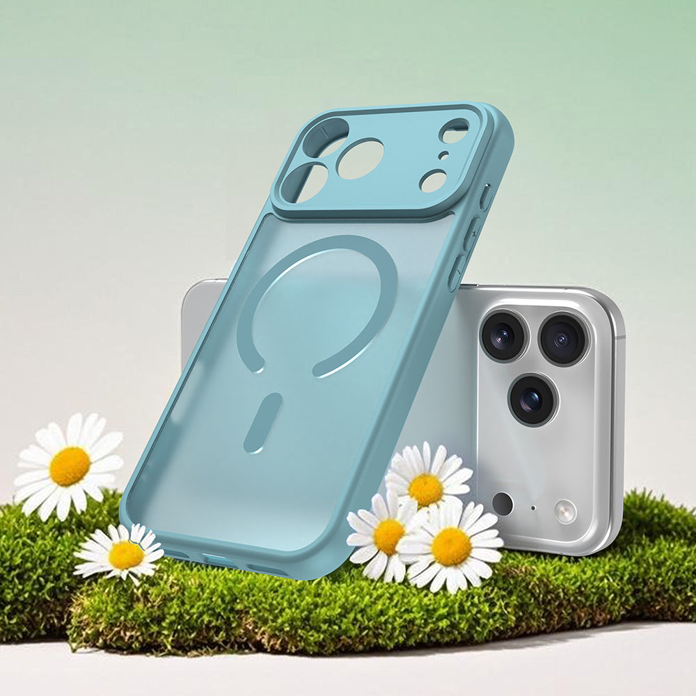 Coque MagSafe pour Apple iPhone 18 Pro / 17 Pro, Techsuit, HaloFrost II, Vert Clair