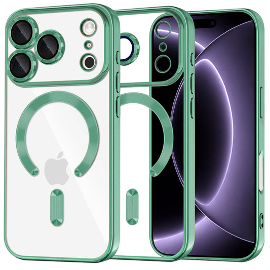 Coque MagSafe pour Apple iPhone 18 Pro / 17 Pro, Techsuit, Luxury Crystal, Vert Clair