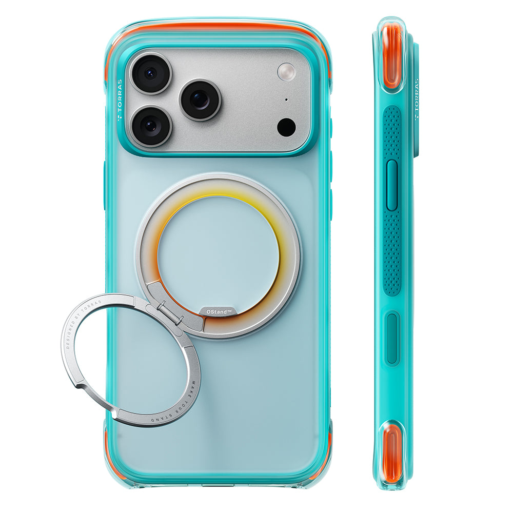 Coque MagSafe pour Apple iPhone 18 Pro / 17 Pro, Torras, O3 Air Core, Turquoise