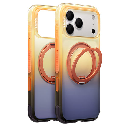 Coque MagSafe pour Apple iPhone 18 Pro / 17 Pro, Torras, Ostand O3 Air Gradient, Bleu Orange