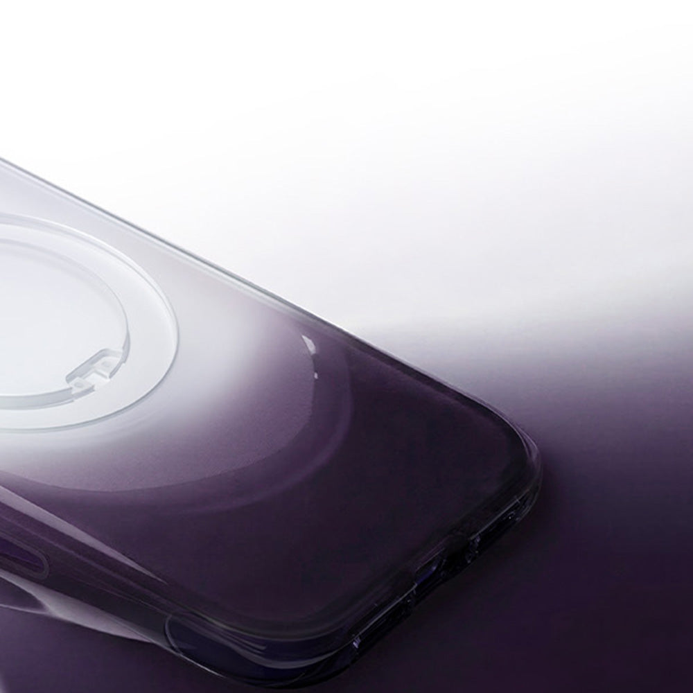 Coque MagSafe pour Apple iPhone 18 Pro / 17 Pro, Torras, Ostand O3 Air Gradient, Violet Orange