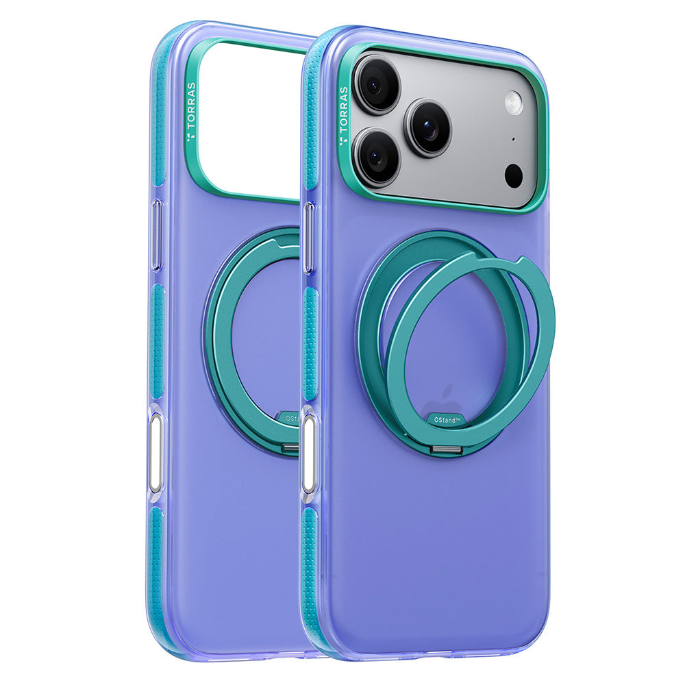 Coque MagSafe pour Apple iPhone 18 Pro / 17 Pro, Torras, Ostand O3 Hue, Indigo