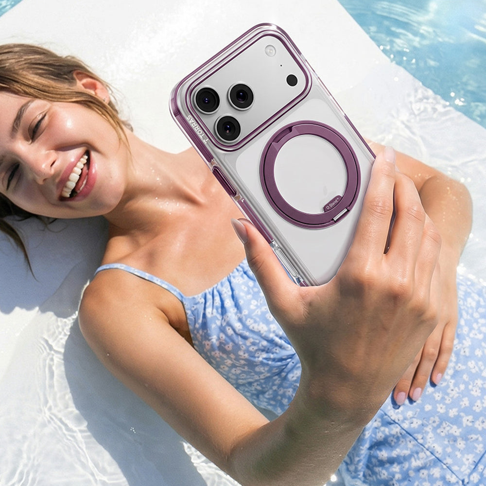 Coque MagSafe pour Apple iPhone 18 Pro / 17 Pro, Torras, Ostand O3 Light, Violet