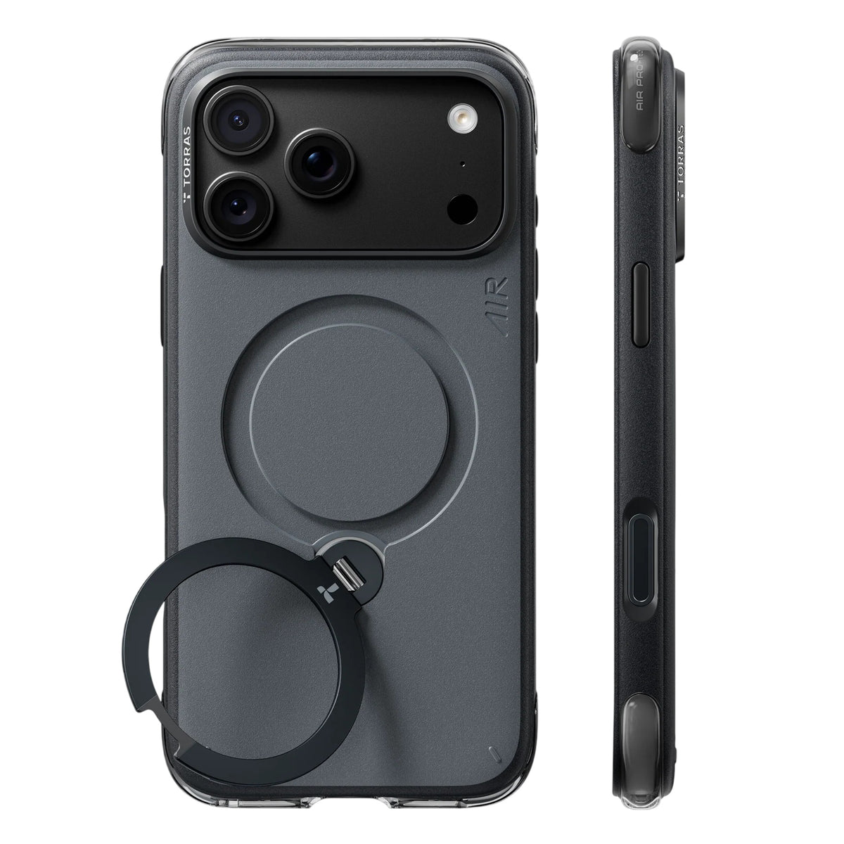 Coque MagSafe pour Apple iPhone 18 Pro / 17 Pro, Torras, Ostand Q3 Air Essential, Noire