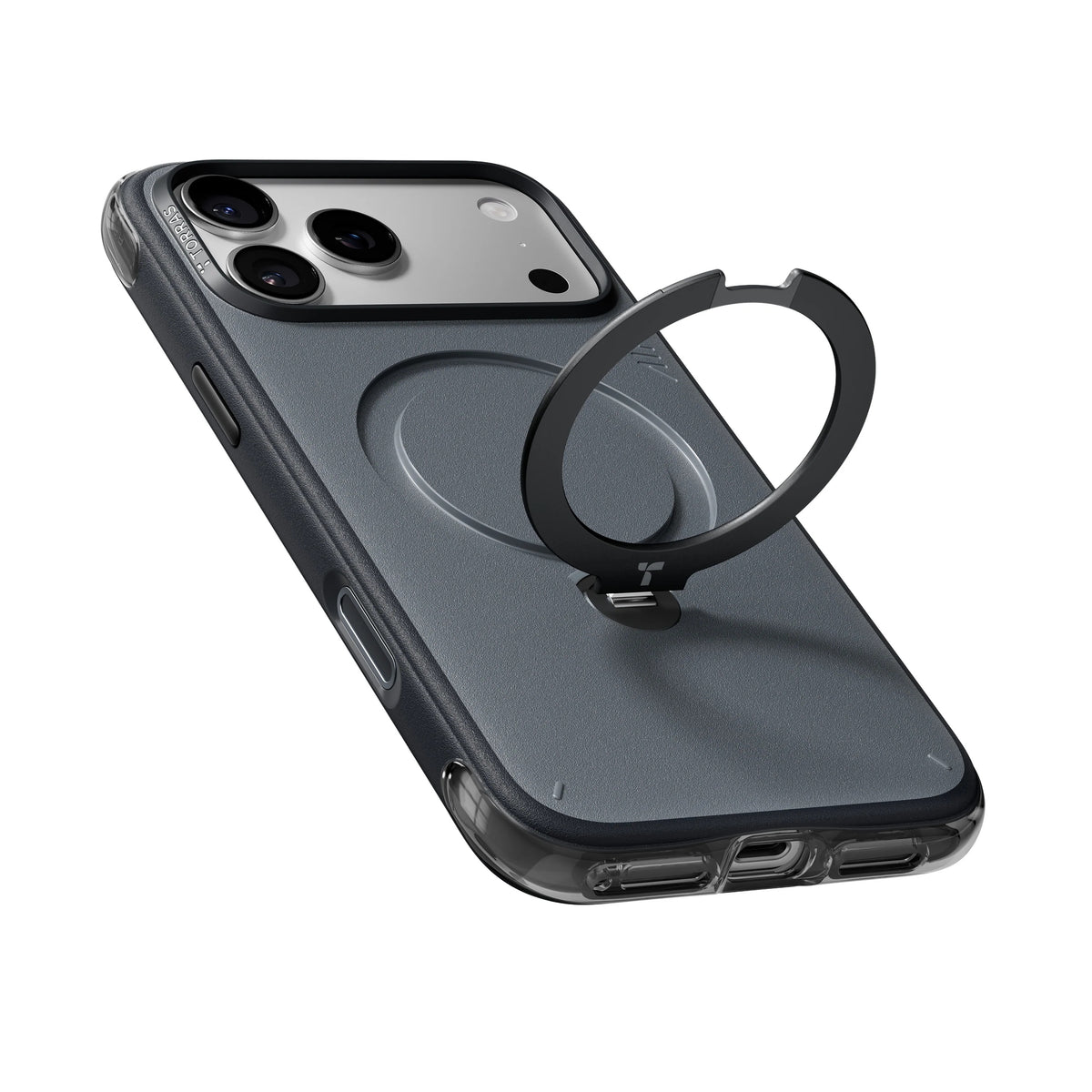 Coque MagSafe pour Apple iPhone 18 Pro / 17 Pro, Torras, Ostand Q3 Air Essential, Noire