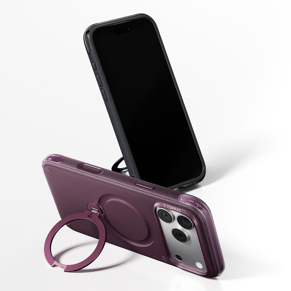 Coque MagSafe pour Apple iPhone 18 Pro / 17 Pro, Torras, Ostand Q3 Air Essential, Noire