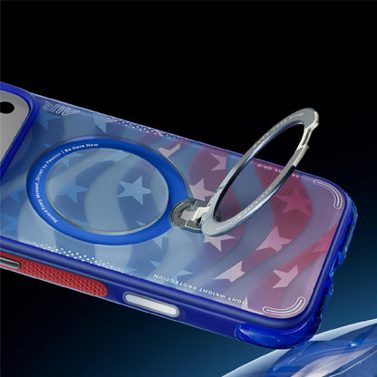 Coque MagSafe pour Apple iPhone 18 Pro / 17 Pro, Torras, Ostand Q3 Air Football, Bleue