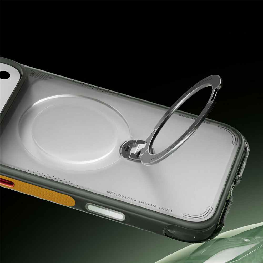 Coque MagSafe pour Apple iPhone 18 Pro / 17 Pro, Torras, Ostand Q3 Air Football, Gris