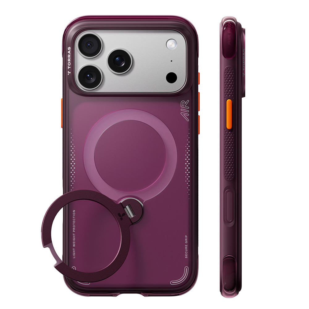 Coque MagSafe pour Apple iPhone 18 Pro / 17 Pro, Torras, Ostand Q3 Air, Violet